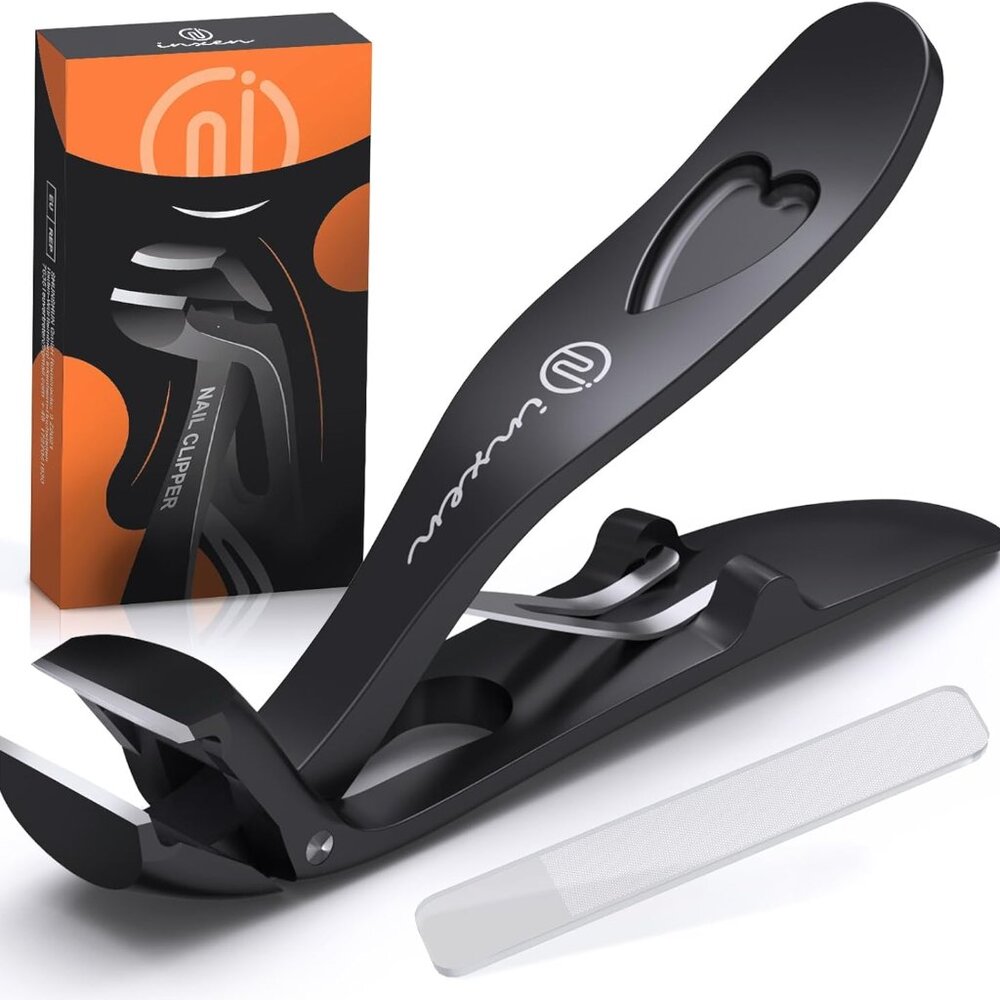 Toenail Clippers for Thick Nails - Angled Head, Wide Jaw, Ergonomic Long Handle